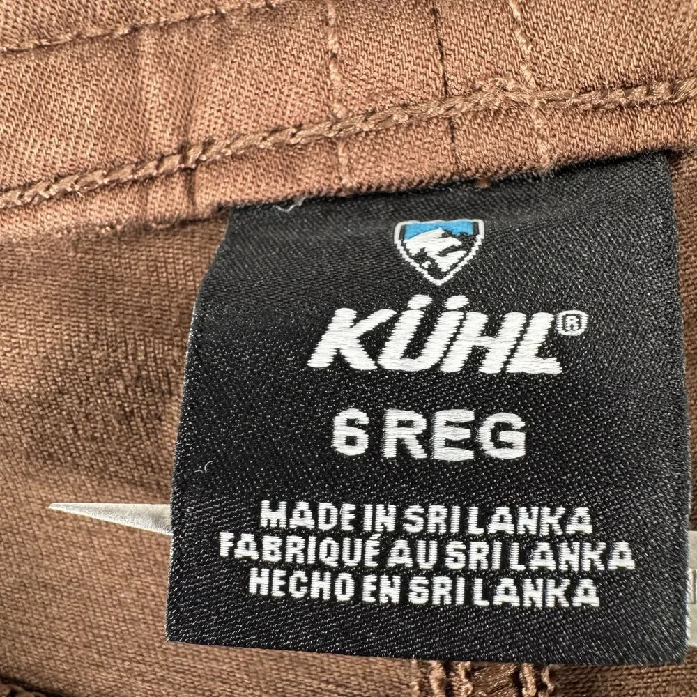 KUHL Kultivatr Joggr Stretch Twill Cargo Pant Womens 6 Regular Relaxed Brown UV‎
